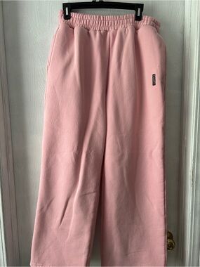 Pink Comfort Sweatpants wide leg L